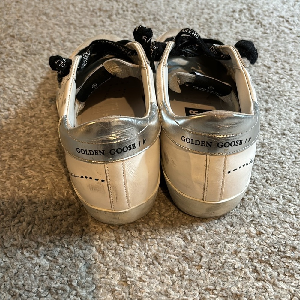 Golden goose white superstar sneakers with logo laces - Picture 4 of 10